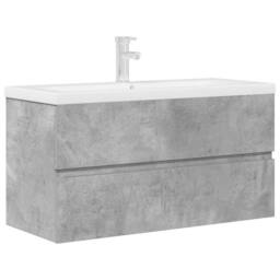 Berkfield Home 2 Piece Bathroom Furniture Set Concrete Grey Engineered Wood