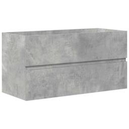 Berkfield Home 2 Piece Bathroom Furniture Set Concrete Grey Engineered Wood - thumbnail 5