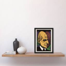 Artery8 Head of Dr Bauer Colourful Portrait Kirchner Framed Wall Art Print - Size: A3 - thumbnail 2