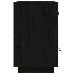 Berkfield Home Bedside Cabinet Black 40x34x55 cm Solid Wood Pine - Size: 40 x 34 x 55 cm - thumbnail 7