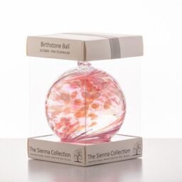 Sienna Glass Birthstone Ball October Pink Tourmaline - thumbnail 2