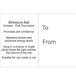Sienna Glass Birthstone Ball October Pink Tourmaline - thumbnail 3
