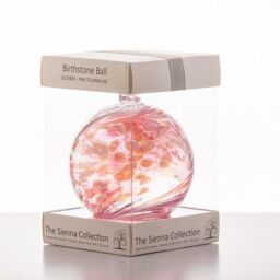 Sienna Glass Birthstone Ball October Pink Tourmaline
