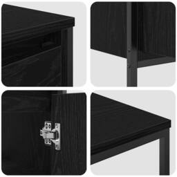 Berkfield Home Modern 3 Piece Bathroom Furniture Set Black Oak Engineered Wood - thumbnail 7