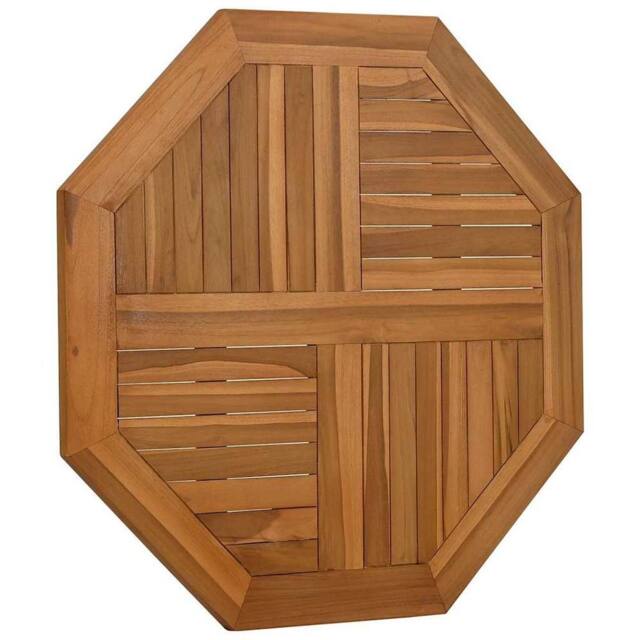 Berkfield Home Table Top 80x80x2.5 cm Octagonal Solid Wood Teak in Brown - image 1