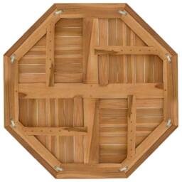 Berkfield Home Table Top 80x80x2.5 cm Octagonal Solid Wood Teak in Brown - thumbnail 5