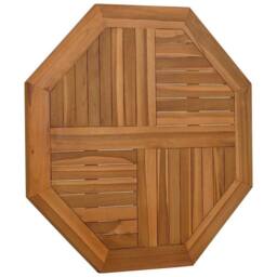 Berkfield Home Table Top 80x80x2.5 cm Octagonal Solid Wood Teak in Brown