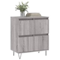 Berkfield Home Sideboard Grey Sonoma 60x35x70 cm Engineered Wood - Size: 60 x 35 x 70 cm - thumbnail 3