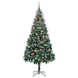Berkfield Home Artificial Christmas Tree with 300 LEDs with Stand Green 210 cm - thumbnail 3