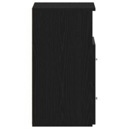 Berkfield Home Nightstands Set of 2 Black Oak 50x32x60cm Made of Engineered Wood - Size: 50 x 32 x 60 cm - thumbnail 9