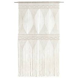 Berkfield Home Macrame Curtain 140x240 cm Cotton in Cream