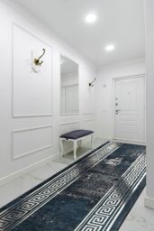 RugsX Anti-Slip Lotus Runner in Grey - Size: 120 cm x 410 cm - thumbnail 4
