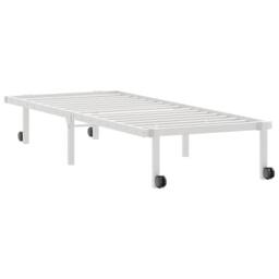 Berkfield Home Elegant Bed Frame without Mattress Foldable White 75x190 cm Steel - thumbnail 8
