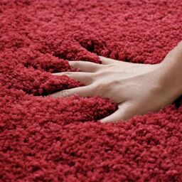 Allure Bath Fashions Luxury Microfibre Pedestal Mat Non-Slip in Burgundy - thumbnail 3