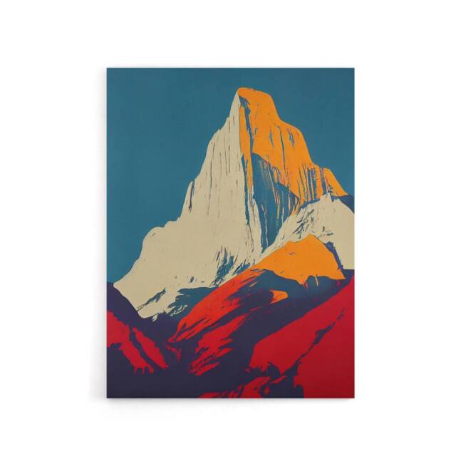 "Artery8 El Capitan Rock Yosemite Pop Art Canvas Wall Art Print - Size: W18"" x H24""" - image 1