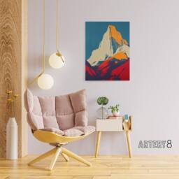 "Artery8 El Capitan Rock Yosemite Pop Art Canvas Wall Art Print - Size: W18"" x H24""" - thumbnail 3