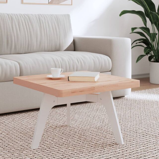 Berkfield Home Table Top 60x60x4 cm Square Solid Wood Beech in Brown - Size: 60 x 60 x 4 cm - image 1