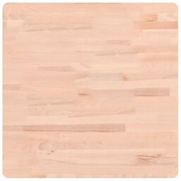 Berkfield Home Table Top 60x60x4 cm Square Solid Wood Beech in Brown - Size: 60 x 60 x 4 cm - thumbnail 2