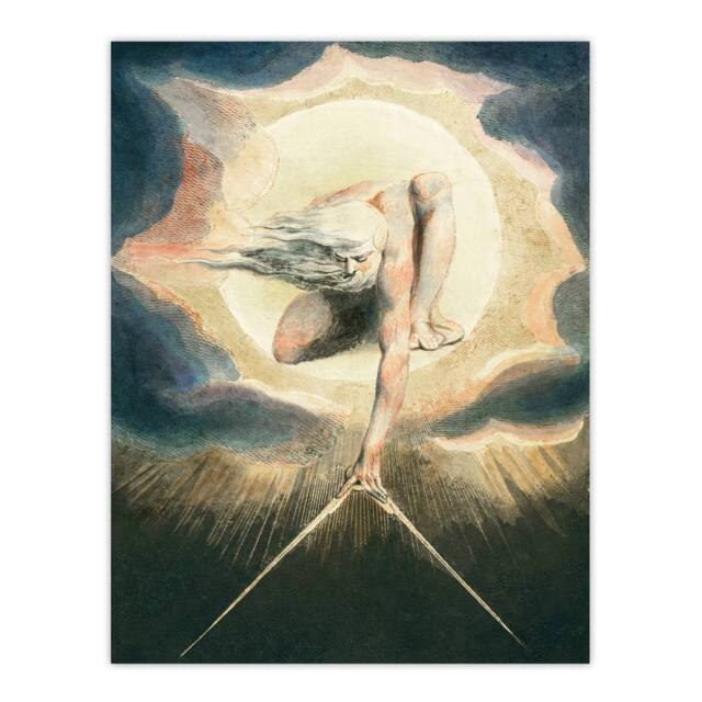 "Artery8 Ancient of Days Setting Compass to Earth Blake Wall Art Poster Print - Size: W12"" x H16""" - image 1