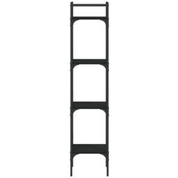 Berkfield Home Bookshelf 4-Tier Black 35x30x138.5 cm Engineered Wood - thumbnail 5