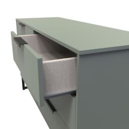 Ready Assembled 2 U Fuji 6 Drawer Wide Chest (Ready Assembled) in Pale Green - thumbnail 5