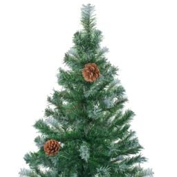 Berkfield Home Artificial Pre-lit Christmas Tree with Ball Set Pinecones 180 cm in Green - thumbnail 3