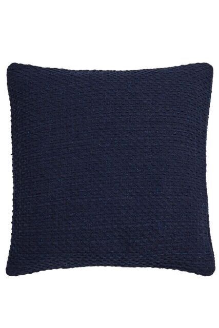 Drift Home 'Hayden' Filled 100% Cotton Basket Weave Cushion in Navy - Size: 43 cm x 43 cm - image 1