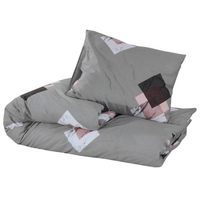 Berkfield Home Elegant Duvet Cover Set Grey 200x200 cm Cotton - image 1