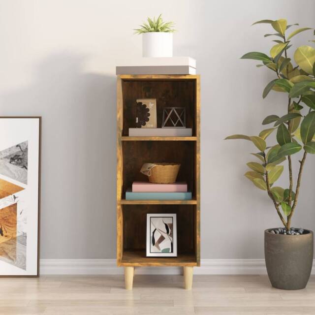 Berkfield Home Sideboard Smoked Oak 34.5x32.5x90 cm Engineered Wood in Brown - image 1