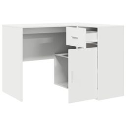 Berkfield Home Corner Desk White 102x88x75 cm Engineered Wood - Size: 102 x 88 x 75 cm - thumbnail 6