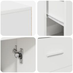 Berkfield Home Corner Desk White 102x88x75 cm Engineered Wood - Size: 102 x 88 x 75 cm - thumbnail 9