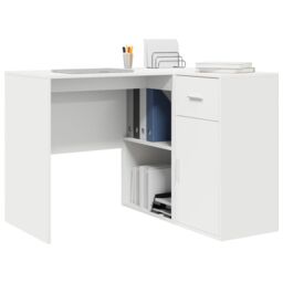 Berkfield Home Corner Desk White 102x88x75 cm Engineered Wood - Size: 102 x 88 x 75 cm - thumbnail 3