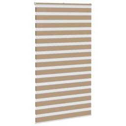Berkfield Home Elegant Zebra Blind Sand Brown 130x230 cm Fabric Width 125.9 cm P - thumbnail 1