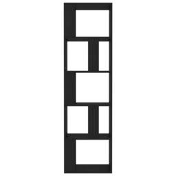 Berkfield Home Classic Book Cabinet/Room Divider Black 45x24x159 cm Engineered Wood - Size: 45 x 24 x 159 cm - thumbnail 5