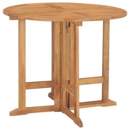 Berkfield Home 5 Piece Folding Outdoor Dining Set Solid Teak Wood in Brown - thumbnail 3