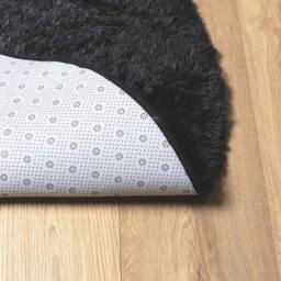 Berkfield Home Shaggy Rug High Pile NAVARRA Black 240x240 cm Polyester - Size: Medium - thumbnail 6