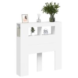 Berkfield Home LED Headboard White 100x18.5x103.5 cm Engineered Wood - thumbnail 5