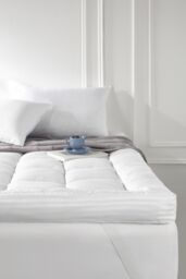 Snuggledown 4 Inch Ultra Soft Extra Deep Hotel Mattress Topper - Plush Support in White - Size: Single - thumbnail 1