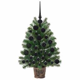 Berkfield Home Artificial Christmas Tree with 150 LEDs Green 75 cm PE & PVC - thumbnail 4