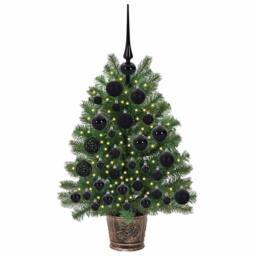 Berkfield Home Artificial Christmas Tree with 150 LEDs Green 75 cm PE & PVC - thumbnail 3