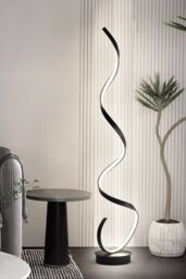 Living and Home Contemporary LED Modern Curved Spiral Floor Lamp Reading Lights 131cm H - thumbnail 2