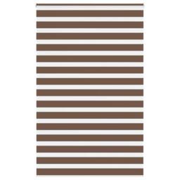 Berkfield Home Elegant Zebra Blind Brown 150x200 cm Fabric Width 145.9 cm Polyester - thumbnail 2