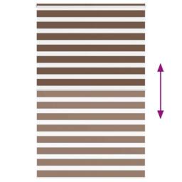 Berkfield Home Elegant Zebra Blind Brown 150x200 cm Fabric Width 145.9 cm Polyester - thumbnail 5