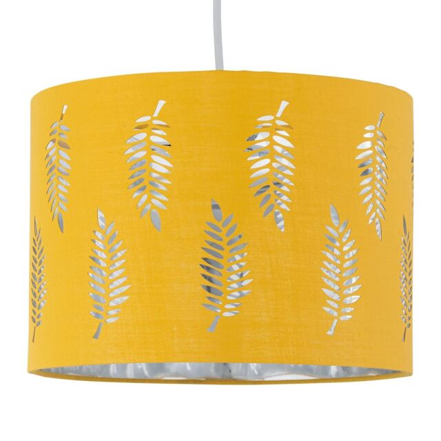 First Choice Lighting Fern - Ochre Cut Out 25cm Pendant Lightshade in Yellow - image 1