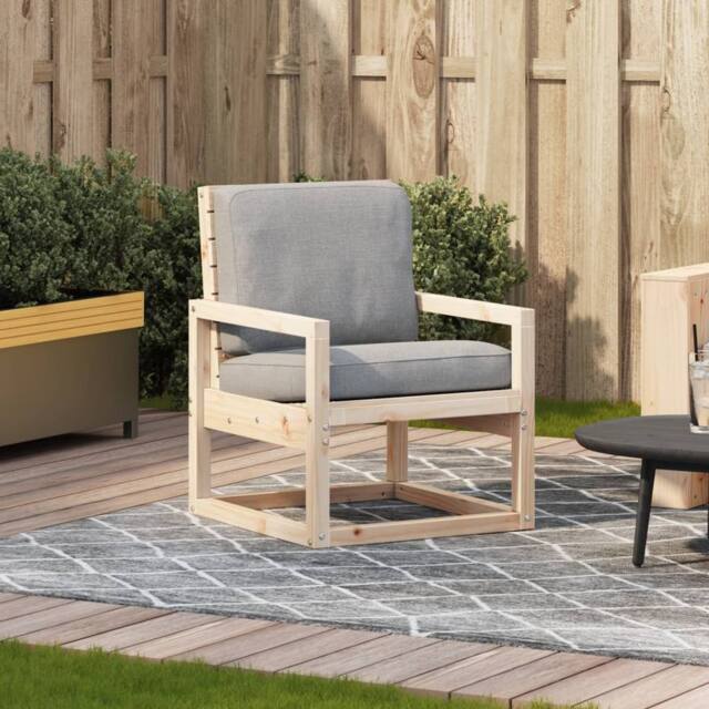 Berkfield Home Beautiful Garden Chair 57.5x63x76 cm Solid Wood Pine in Light Oak - image 1
