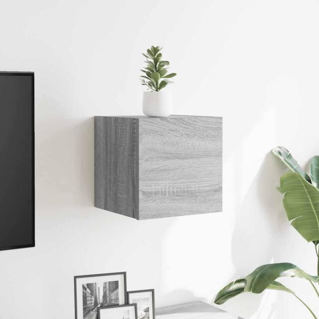 Berkfield Home Wall Mounted TV Cabinet Grey Sonoma 30.5x30x30 cm - image 1