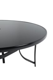 Living and Home Round Metallic Garden Dining Table in Black - thumbnail 5