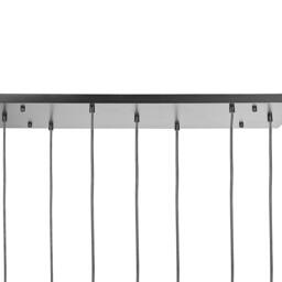 Wyld and Coco 7-Light Pendant Lamp Smoked Glass and Brushed Iron in Silver - thumbnail 7
