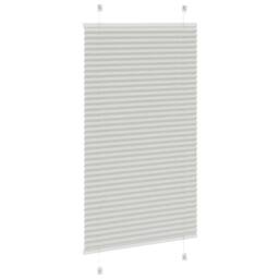 Berkfield Home Pleated Blind Light Grey 75x100 cm Fabric Width 74.4 cm Polyester - thumbnail 4
