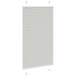 Berkfield Home Pleated Blind Light Grey 75x100 cm Fabric Width 74.4 cm Polyester - thumbnail 1